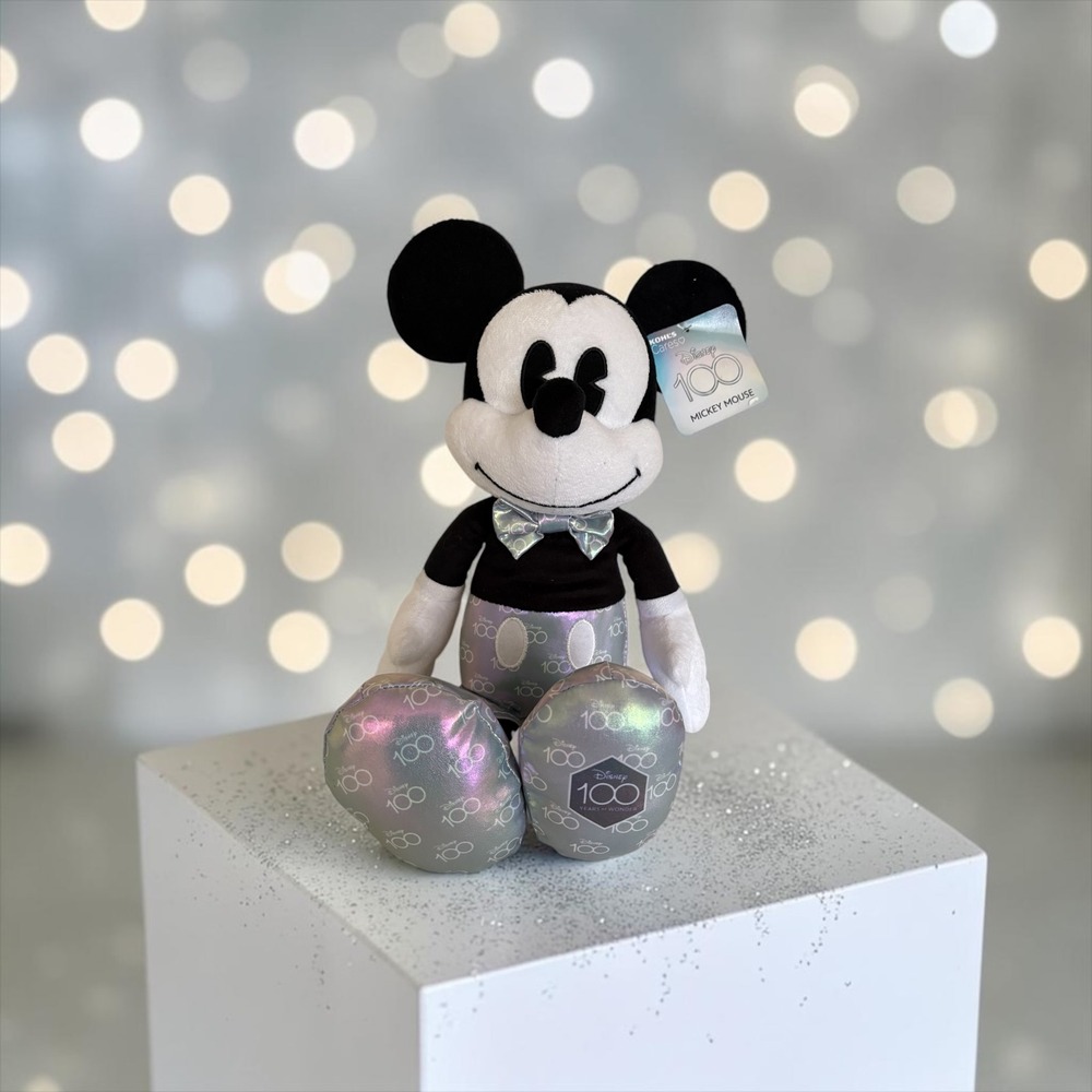 Disney 100 Years of Wonder Mickey Mouse Plush Kohls Cares Iridescent Silver 15"